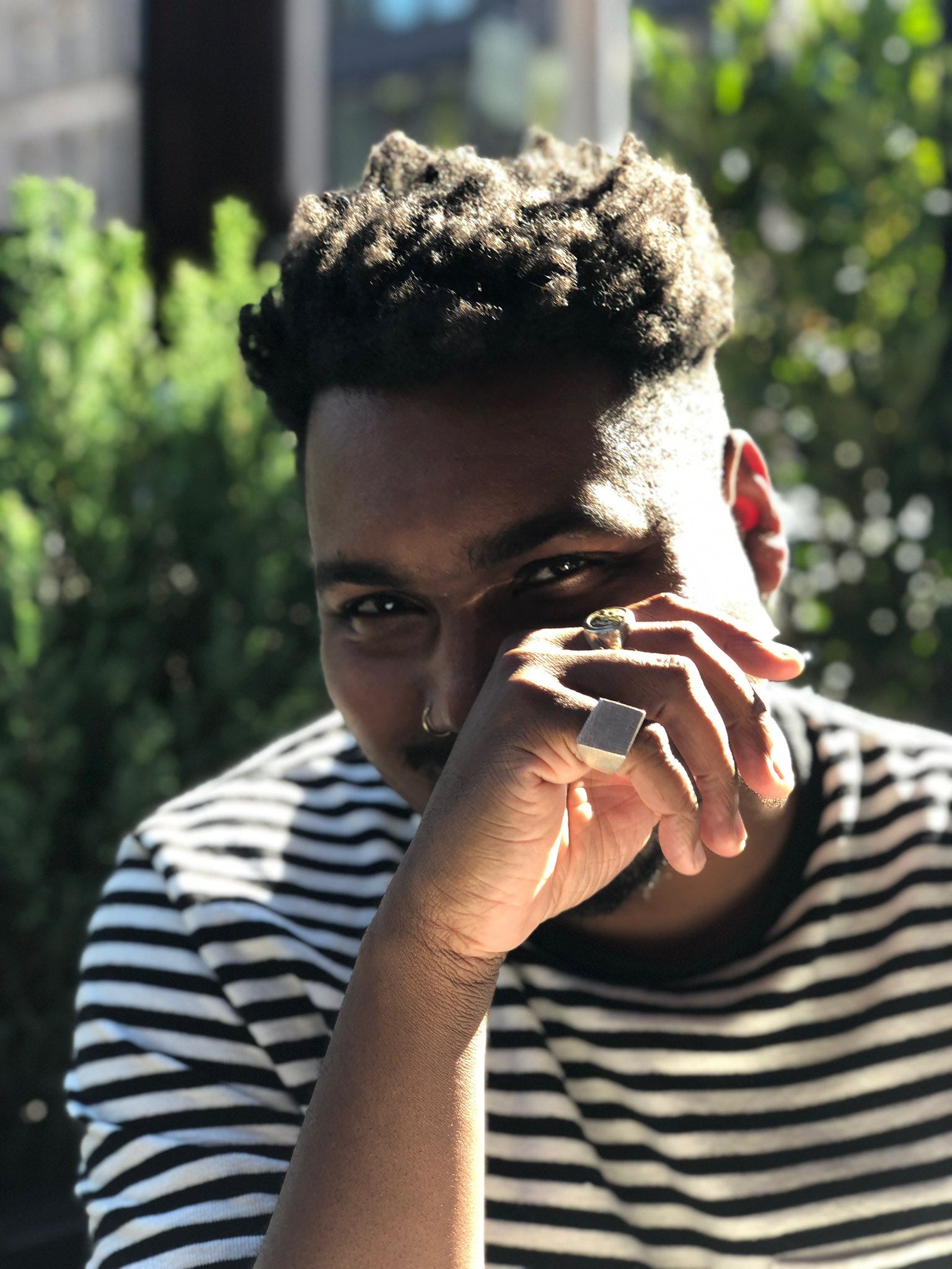 Saeed Jones, likely photographed in 'portrait' mode to the dismay of professional photographer and occasional Alive contributor Maddie McGarvey